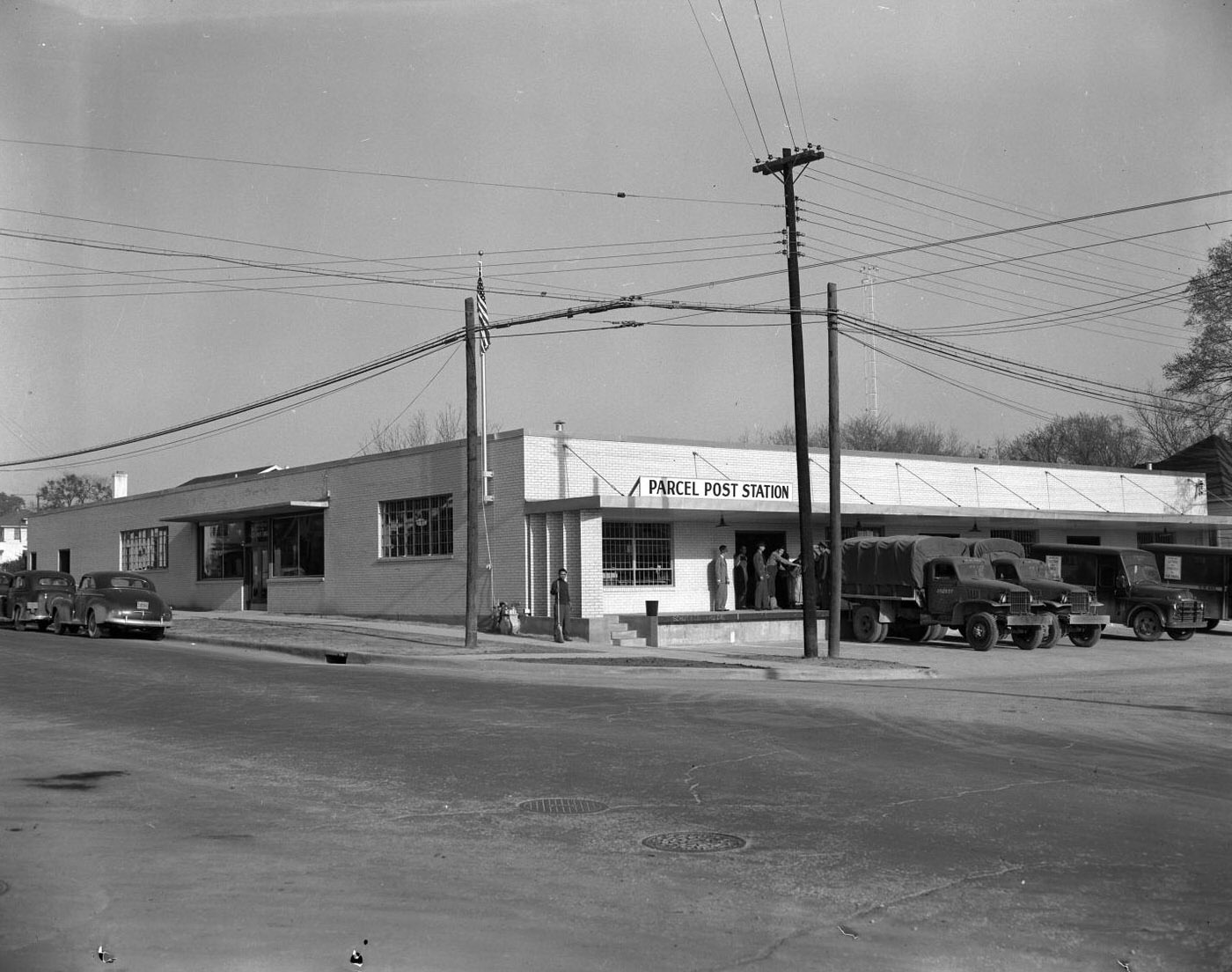 #136 Exterior of Parcel Post Station, 1950.