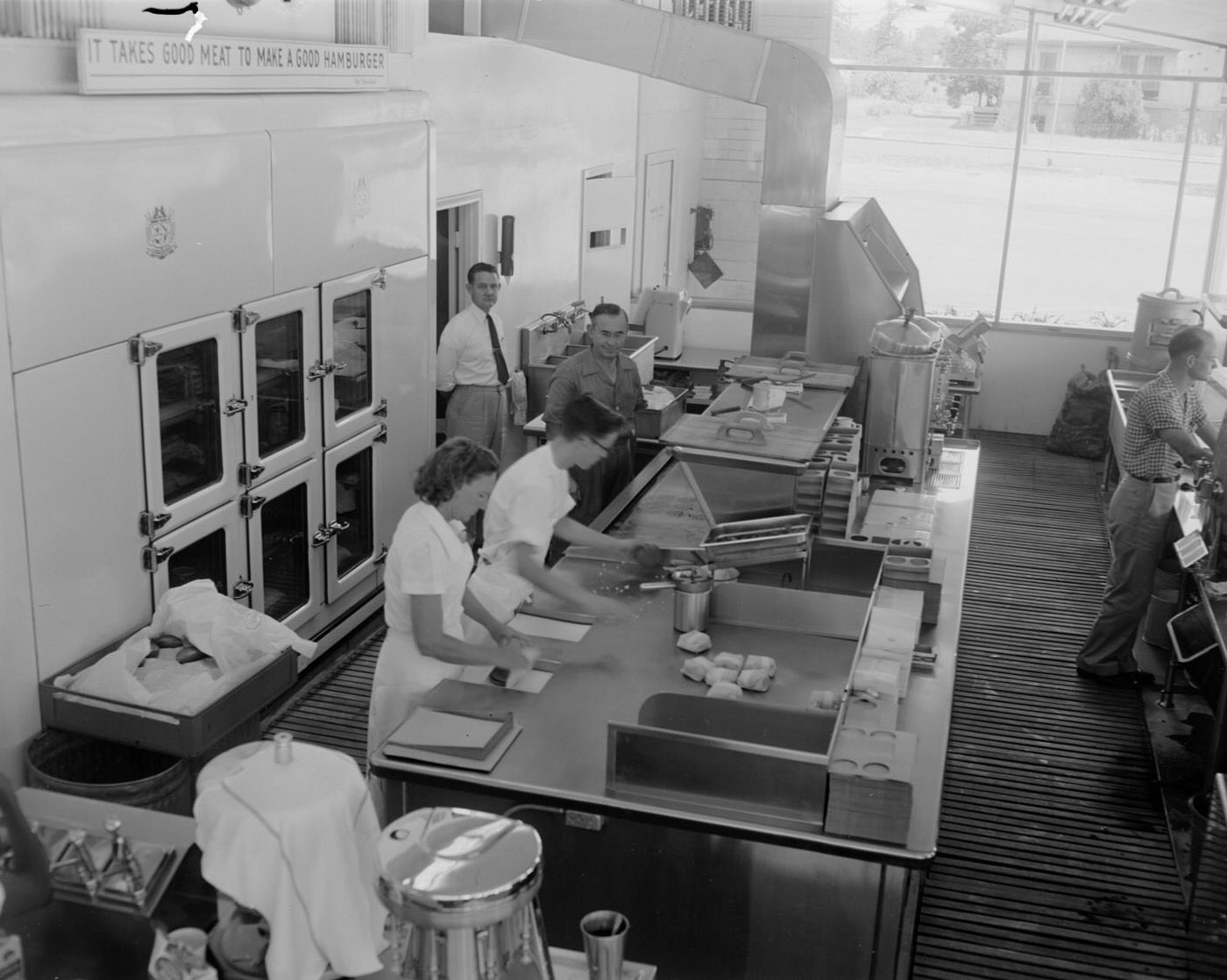 #86 Staff Working in 2-J Hamburger Store, 1957.