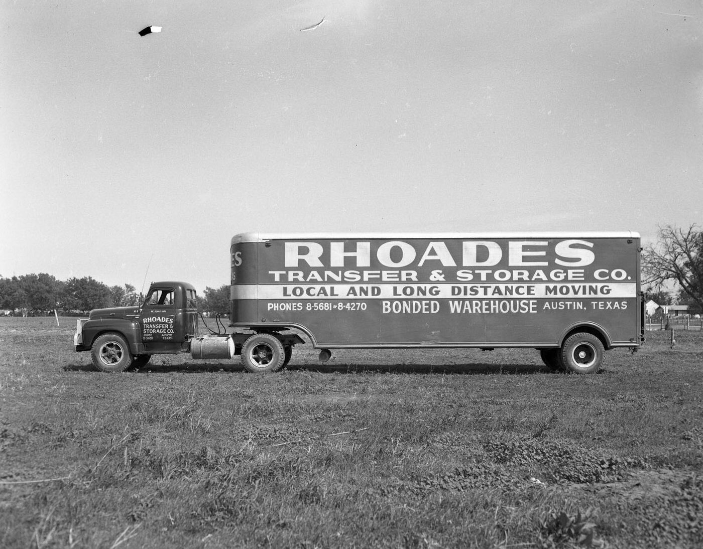 #149 Rhoades Truck Lines, Portrait of Rhoades Transfer & Storage Co. Truck, 1951.