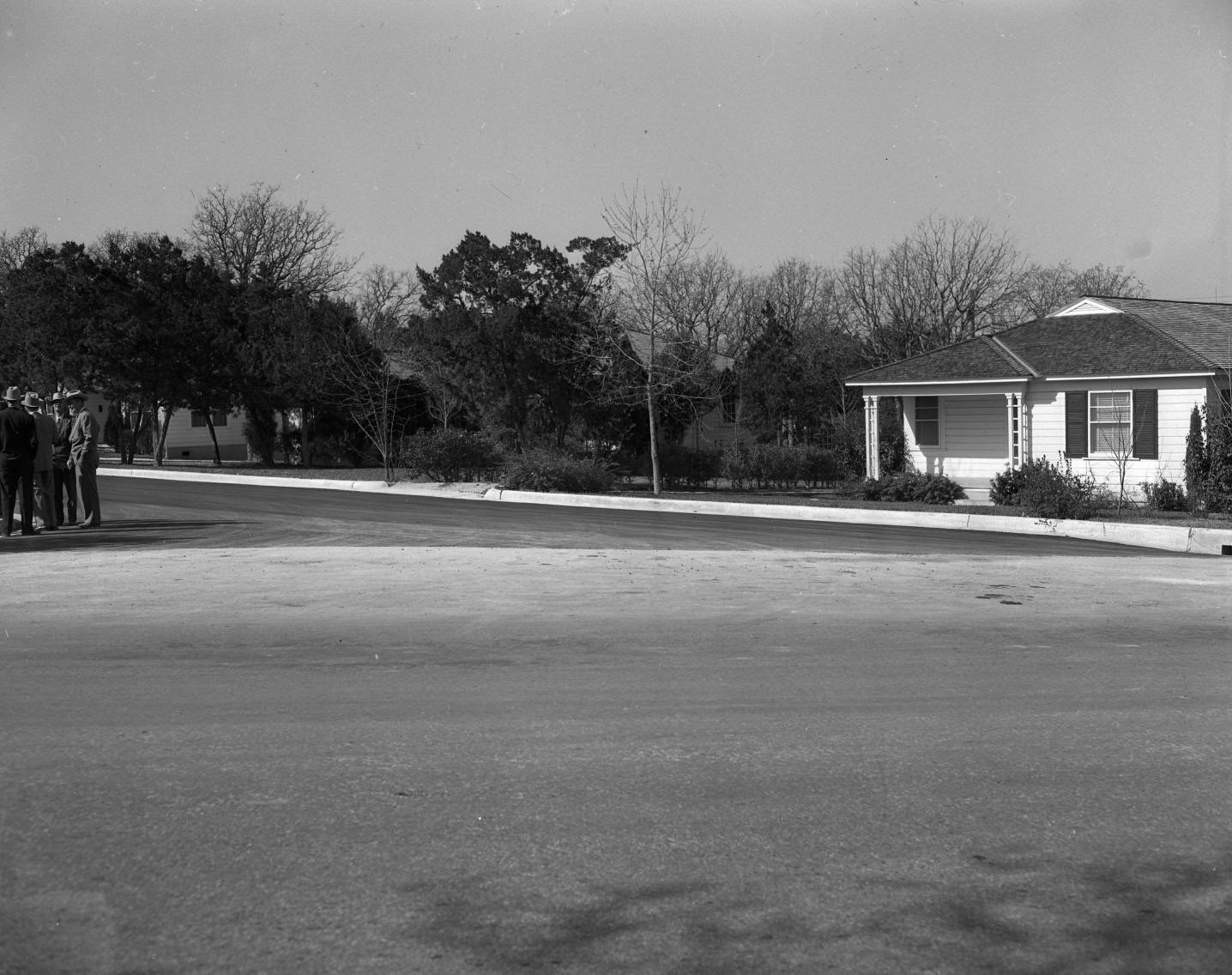 #150 Ribbon Cutting, Street Scene During Ribbon Cutting Ceremony, 1950.