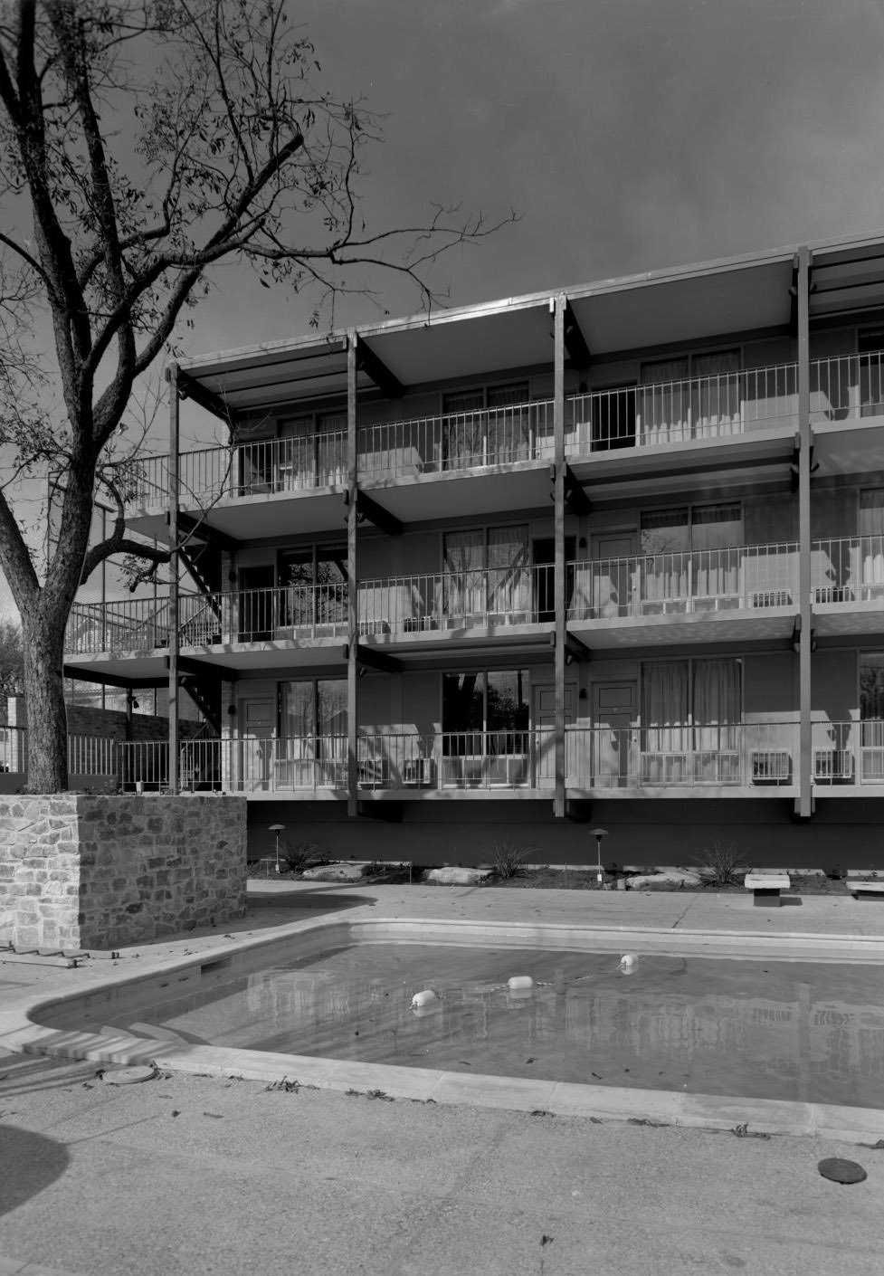 #155 Rio House Apartments, Three-Story Building and Swimming Pool, 1959.