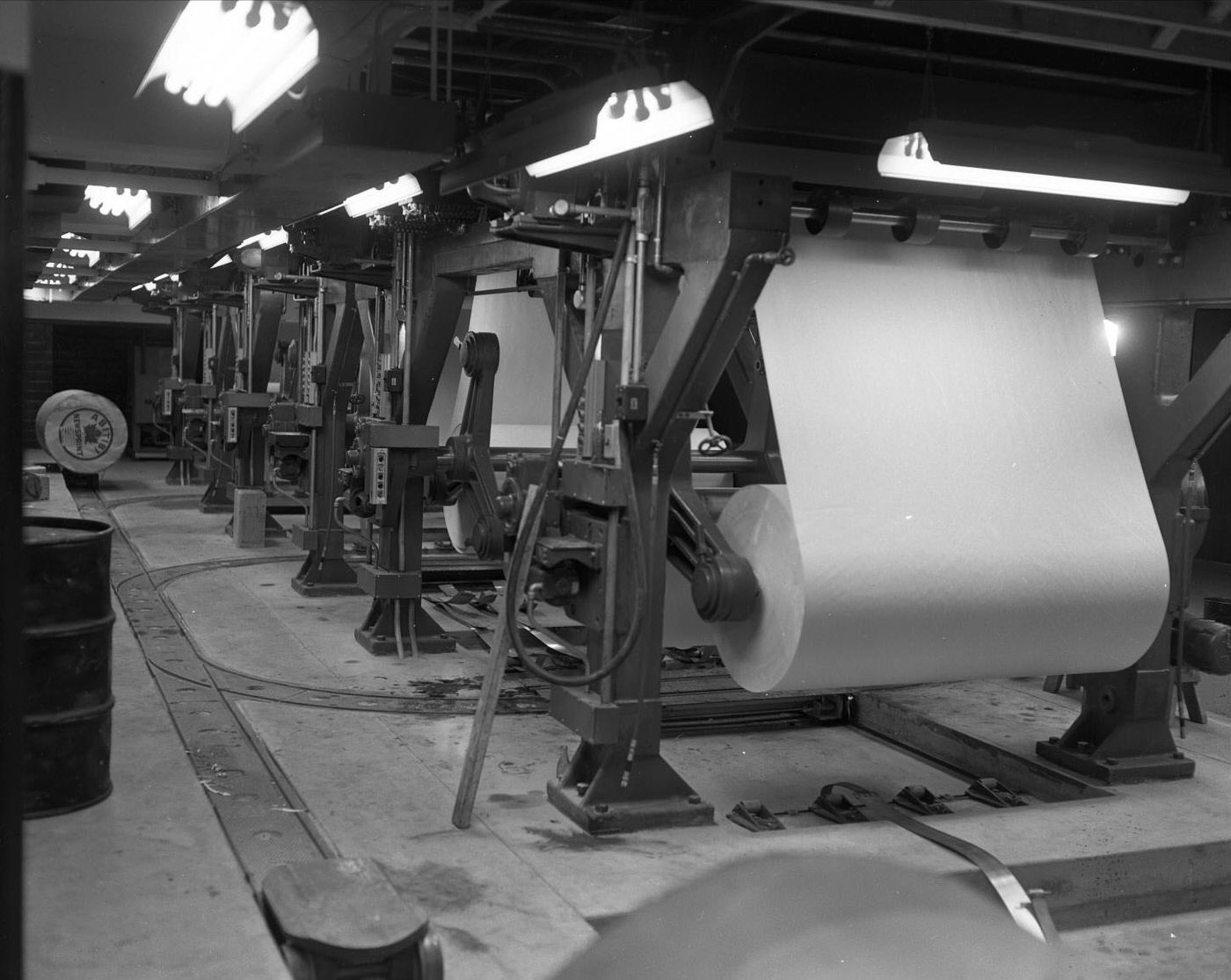 #94 Large Paper Rolls at Austin American-Statesman Facility, 1953.