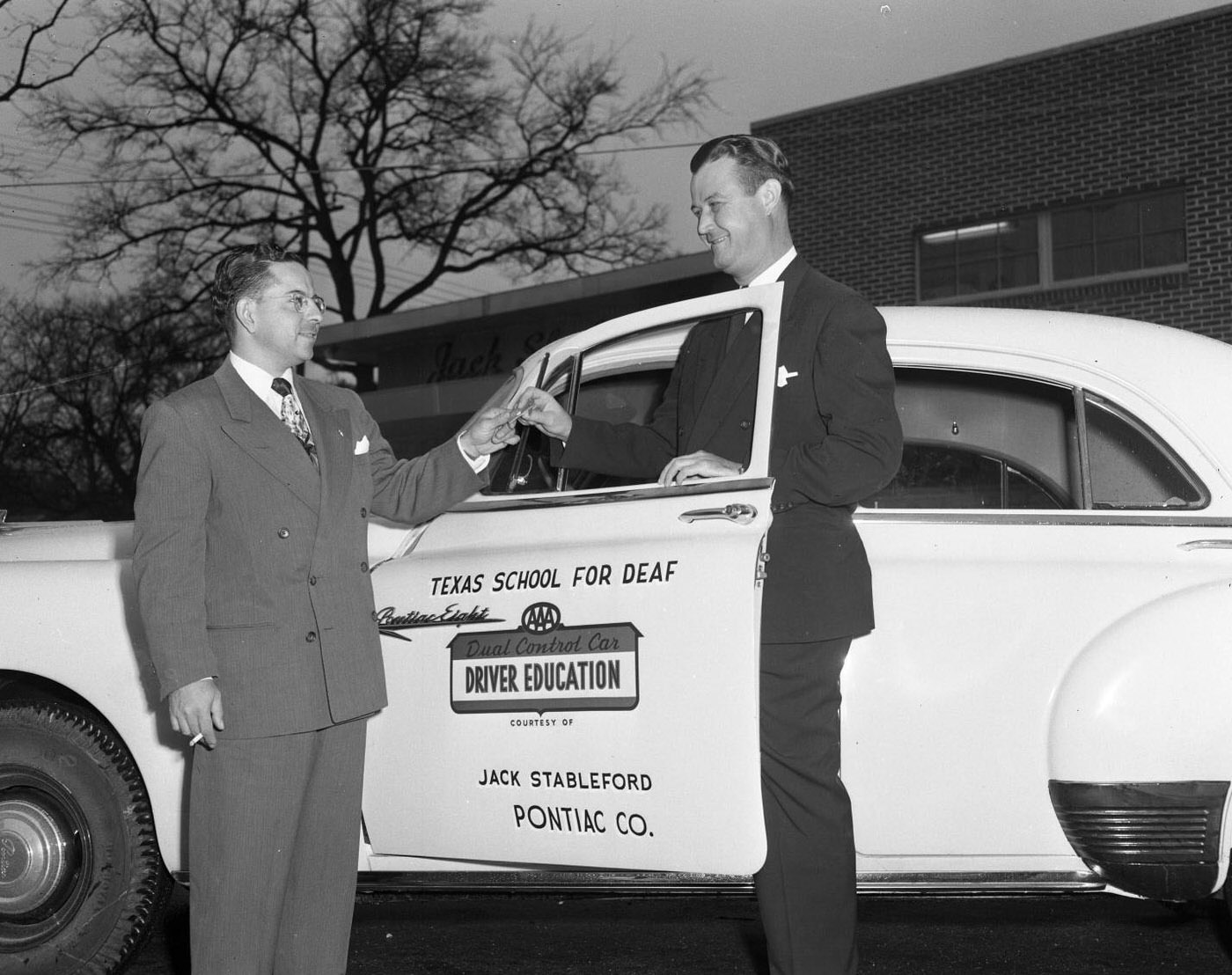 #113 Dual Control Car at Texas School for Deaf, 1952.