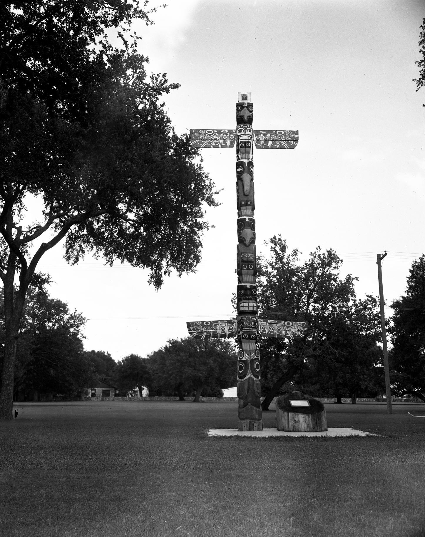 #205 Totem Pole at Texas Military Forces Museum, Camp Mabry, 1950.