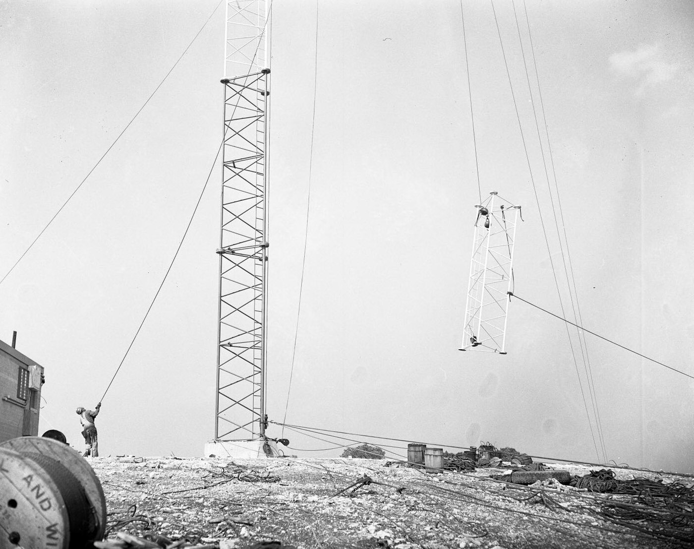 #215 Metal TV Tower in the Hills of West Austin, 1952.