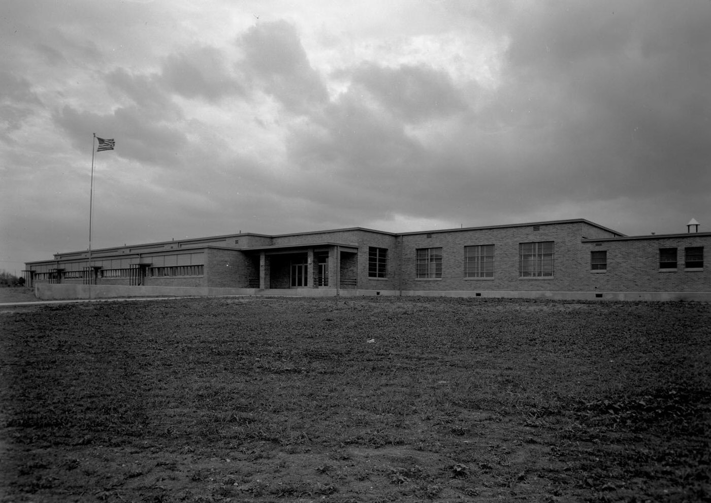 #234 Exterior of Zilker Elementary School and Grounds, 1950.