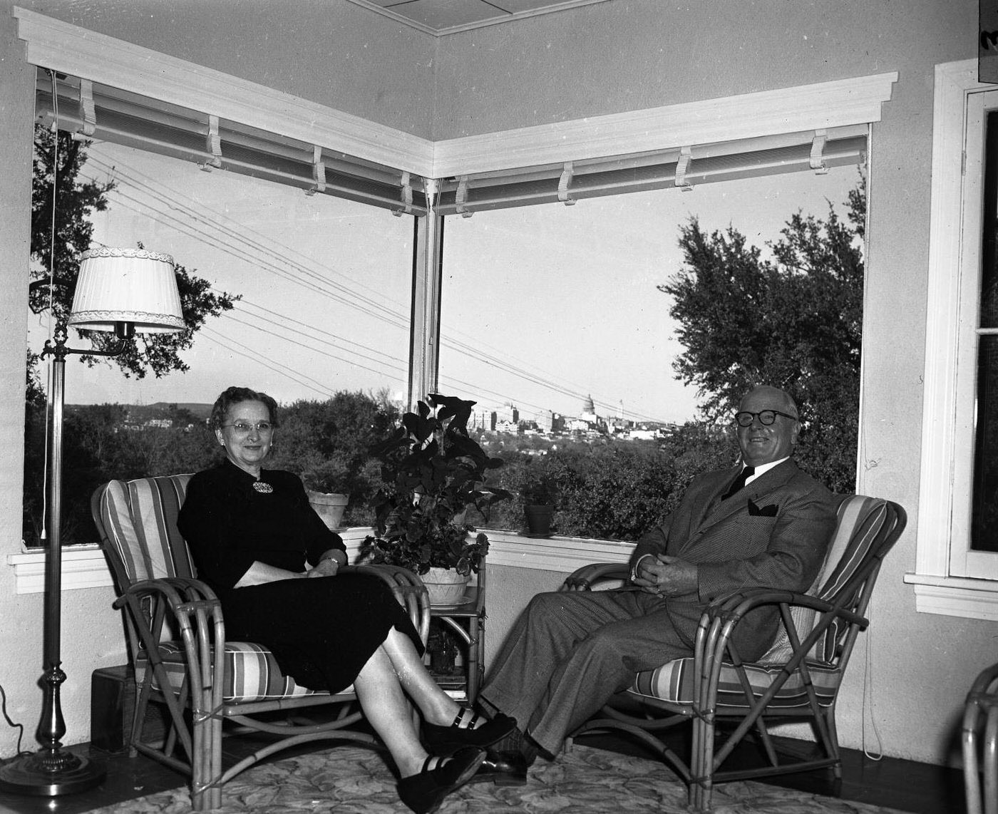 #140 Portrait of William and Lula Nabours in Austin, 1951.