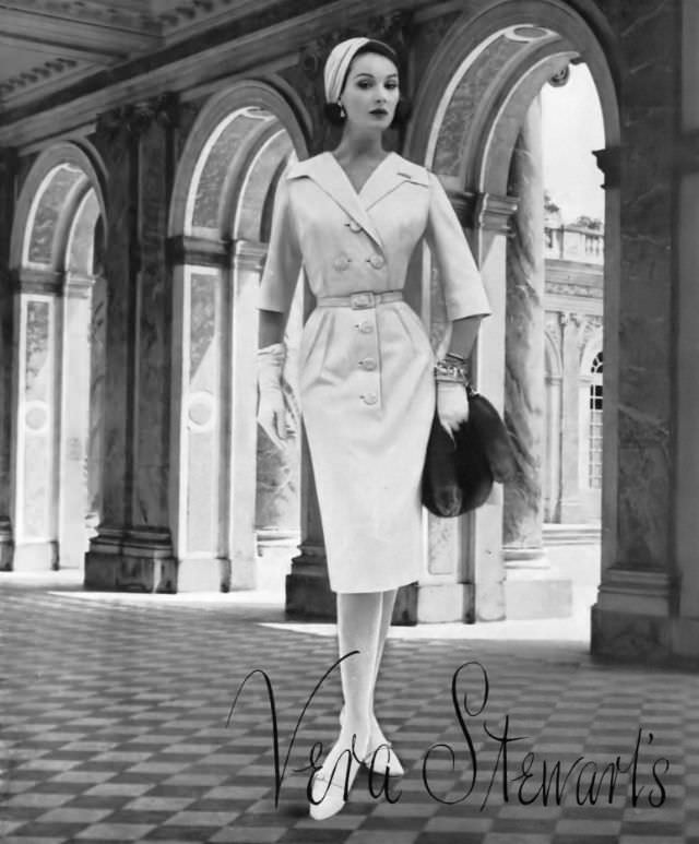 #26 Betsy Pickering in Como Italian silk dress by Vera Stewart, 1959