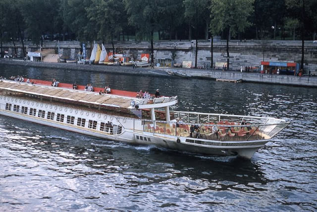 #118 Cruise boat on River Seine, Paris, France, 1961