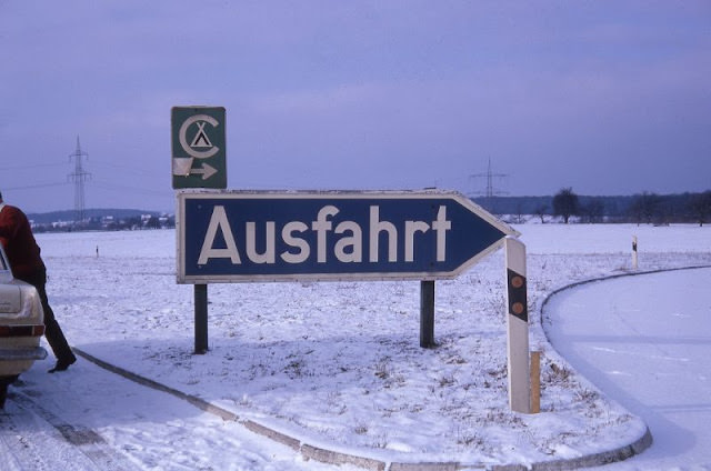 #126 “Ausfahrt” road sign, Germany, circa 1964