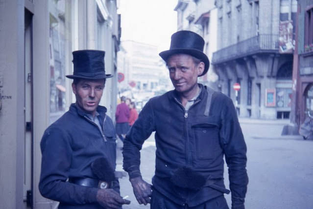 #136 Chimney sweepers, Basel, Switzerland, circa 1965