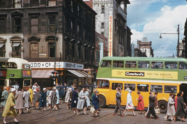 #183 Hope & Sauchiehall Streets, Glasgow, Scotland, June 19, 1961