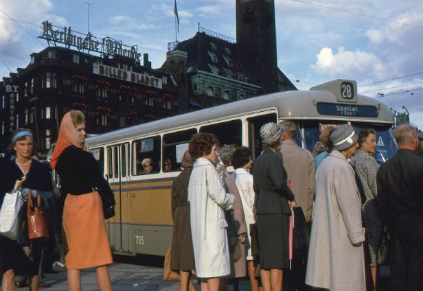 #43 Copenhagen bus stop, Denmark, 1963