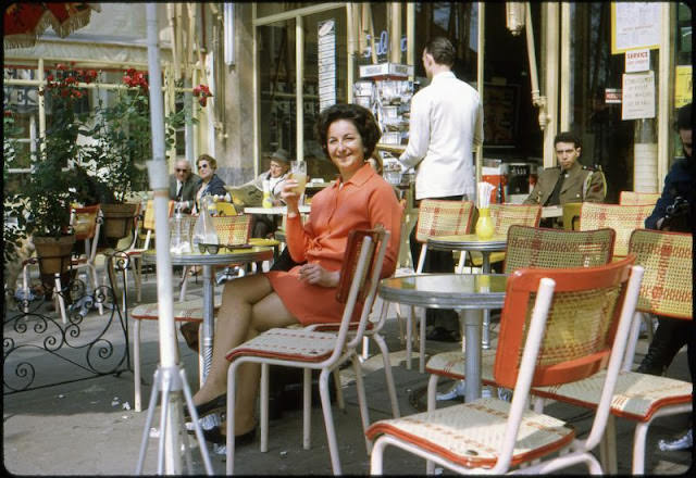 #68 At a café in Paris, France, 1969