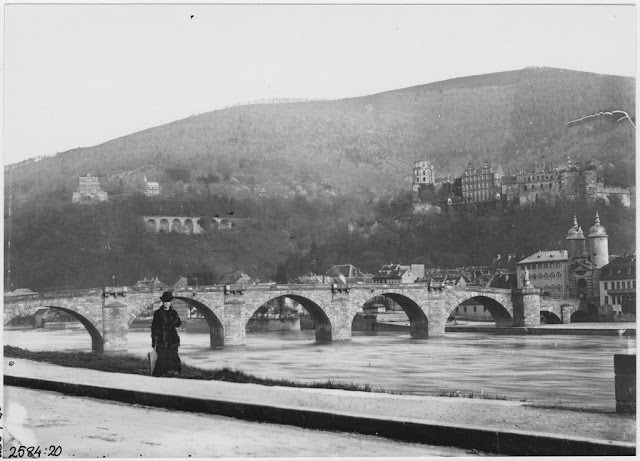 #10 River Neckar, Old Bridge, Heidelberg, 1881.