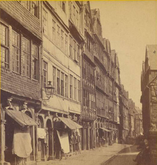 #101 Die Judengasse in Frankfurt a/M, J.F. Stiehm, 1880s.