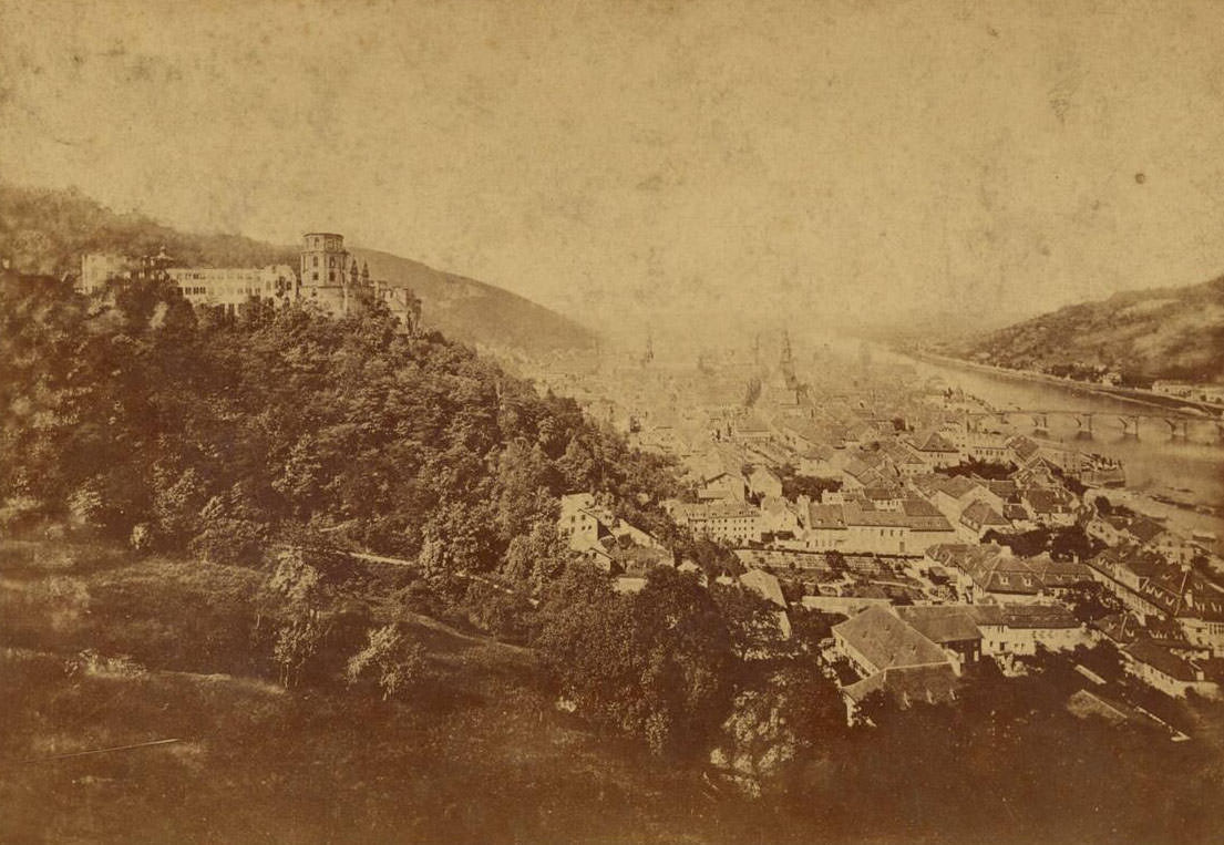 #103 View of Heidelberg, Germany, Eduard Lange, 1880s.