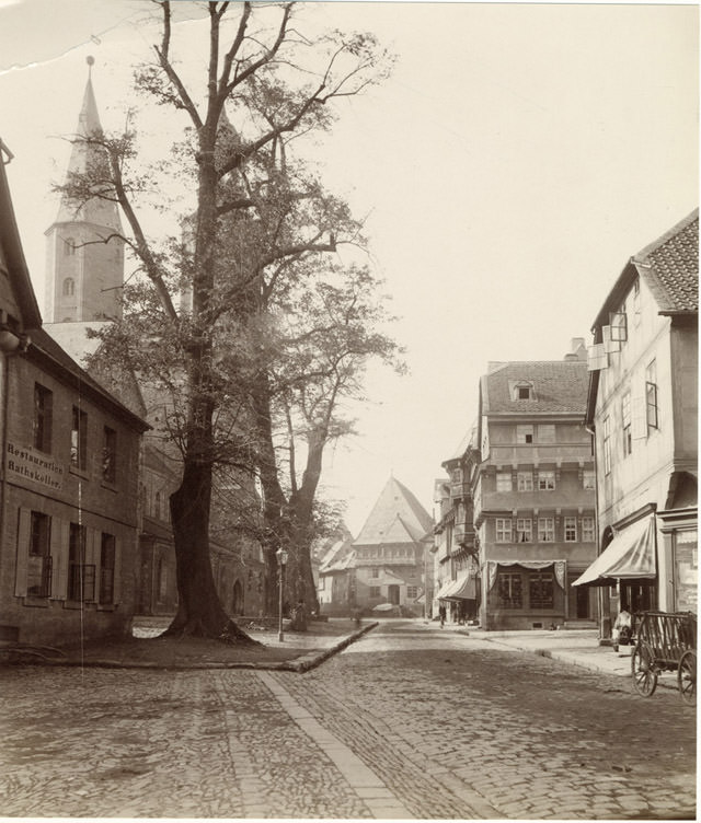 #16 Historic Town of Goslar, Marktkirche Church towers, 1882.