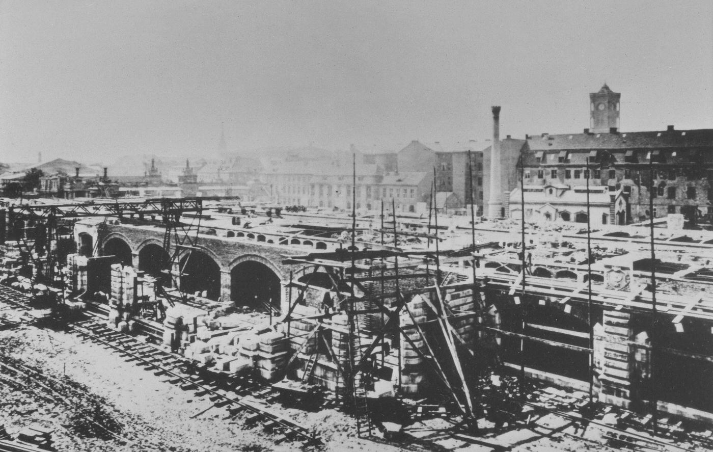 #38 Bau Stadtbahn am Königsgraben, Berlin, 1880.