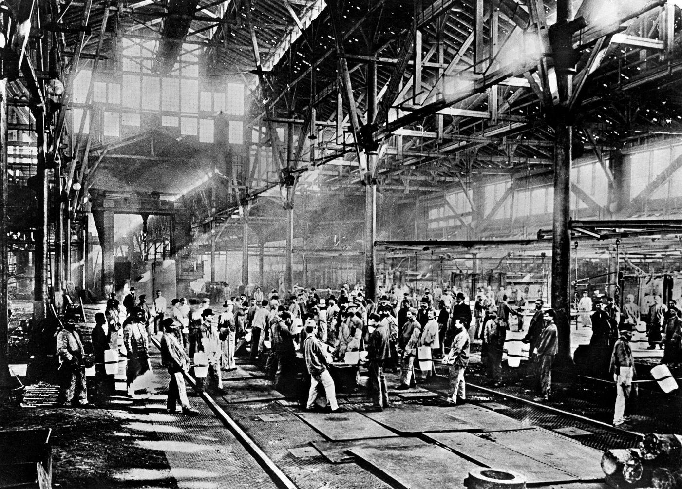 #40 Steel production, Krupp works, Essen, 1880.