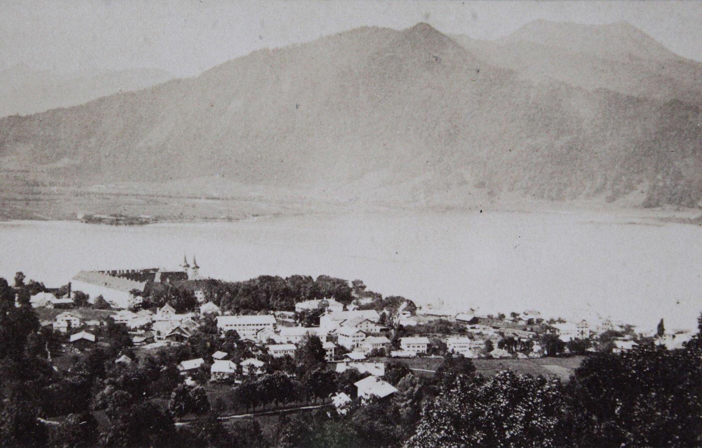 #43 Village and lake, Tegernsee, 1880.