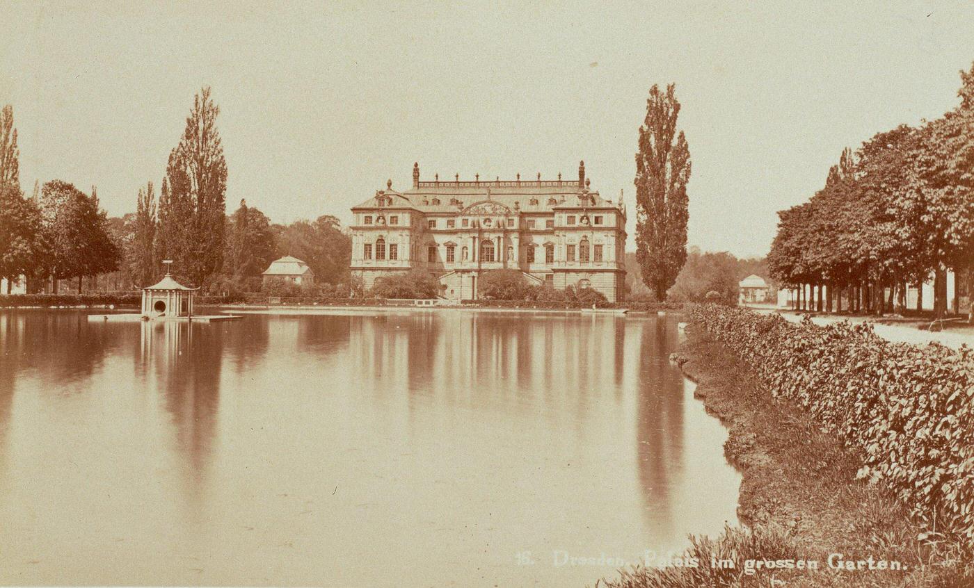 #72 Palace and Lake, Dresden, 1883.