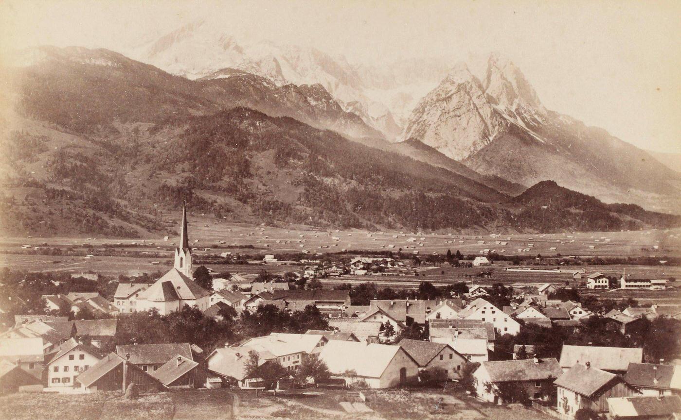 #3 Partenkirchen With Zugspitze, View with the Zugspitze, Bavaria, 1895