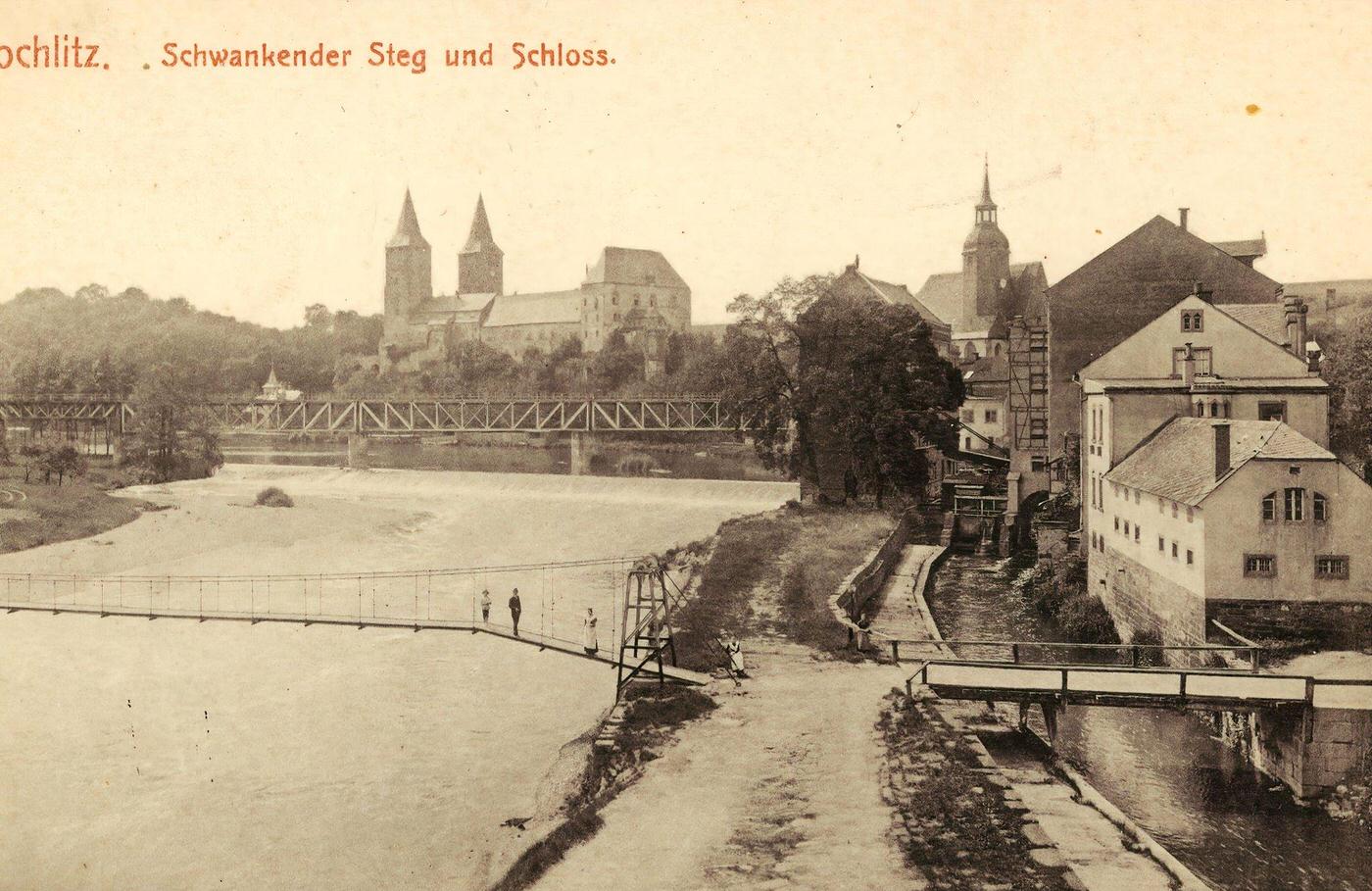 #53 Bridges in Rochlitz, Schloss Rochlitz, Mills, 1899.