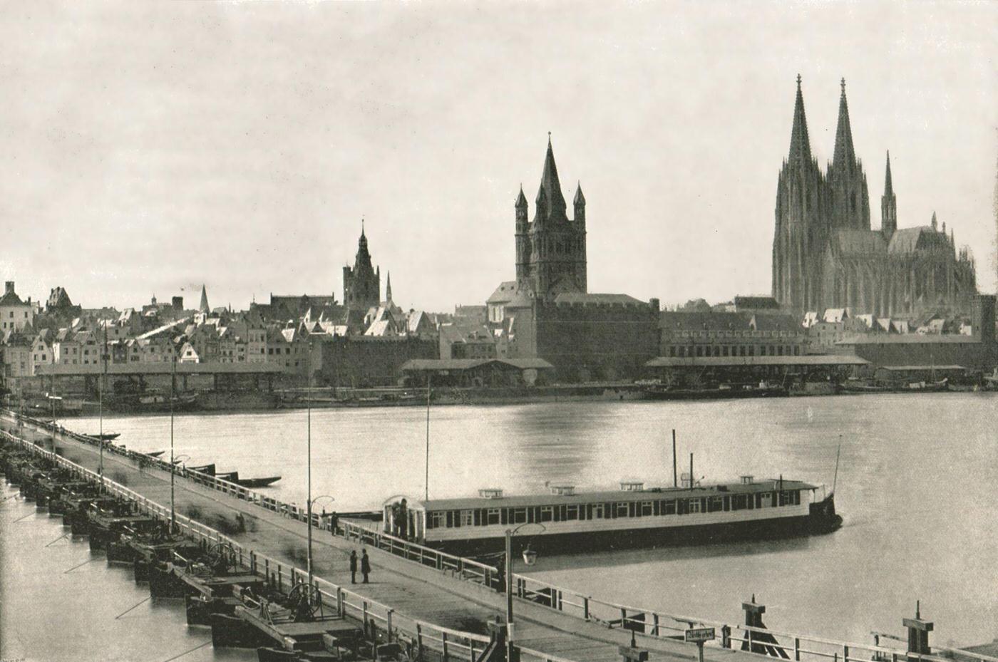 #58 Cologne, view from the right bank of the Rhine, 1895.