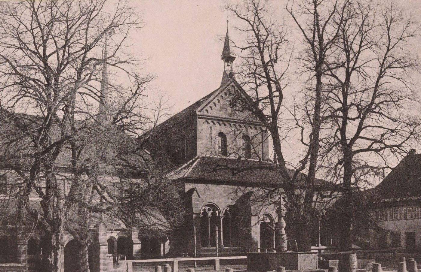 #59 Facade of the Abbey of Maulbronn, 1895.