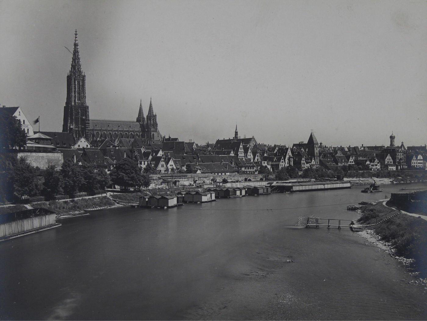 #7 City of Ulm, View over the Danube to the City, 1895