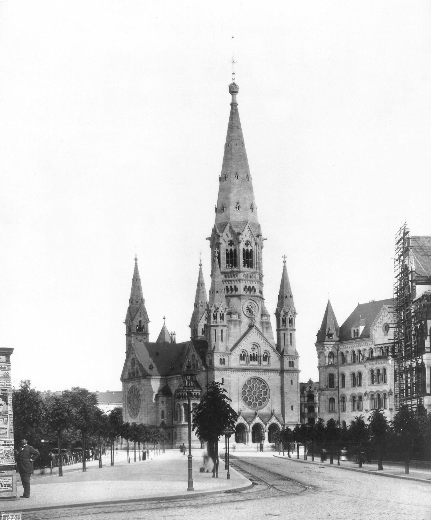 #71 View of the West facade of Gedächtniskirche, Berlin, 1898
