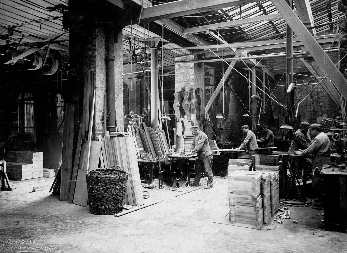 #17 Piano factory Carl Bechstein, Berlin, Germany, 1900.
