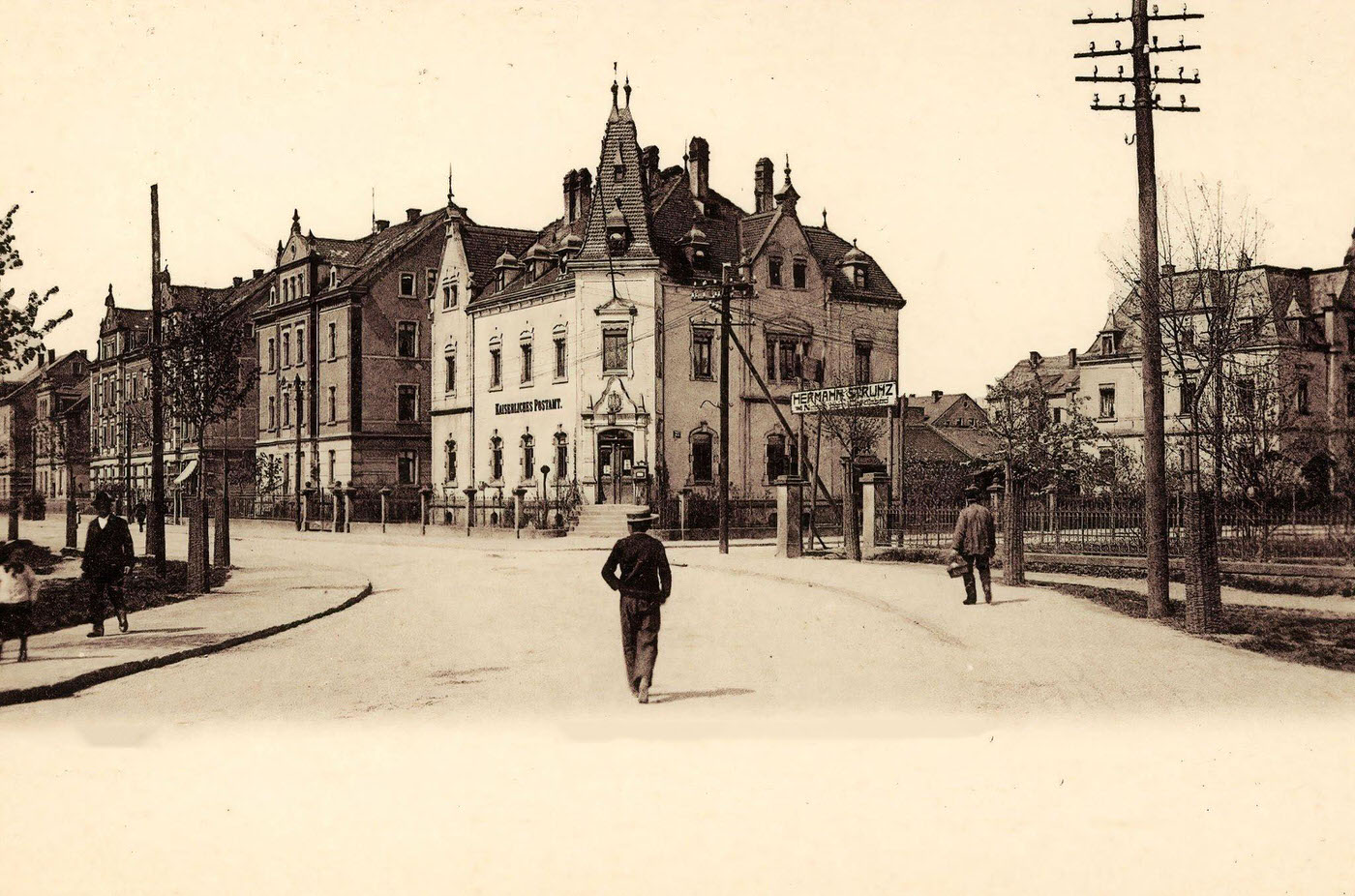 #36 Post offices in Saxony, Buildings in Floha, Germany, 1903.