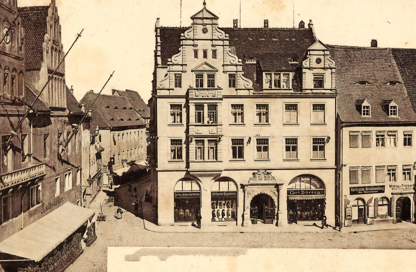#69 Town halls in Landkreis Meissen, Meissen, Markt, Hirschhaus, Germany, 1902.