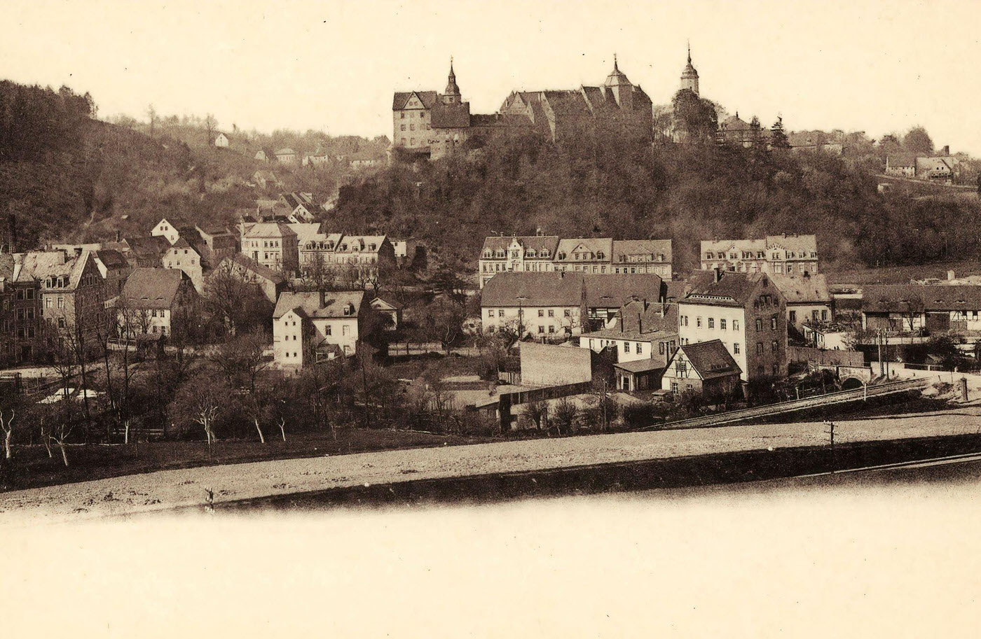 #74 Schloss Nossen, Churches in Nossen, Landkreis Meissen, Nossen, Ostseite, Germany, 1900.