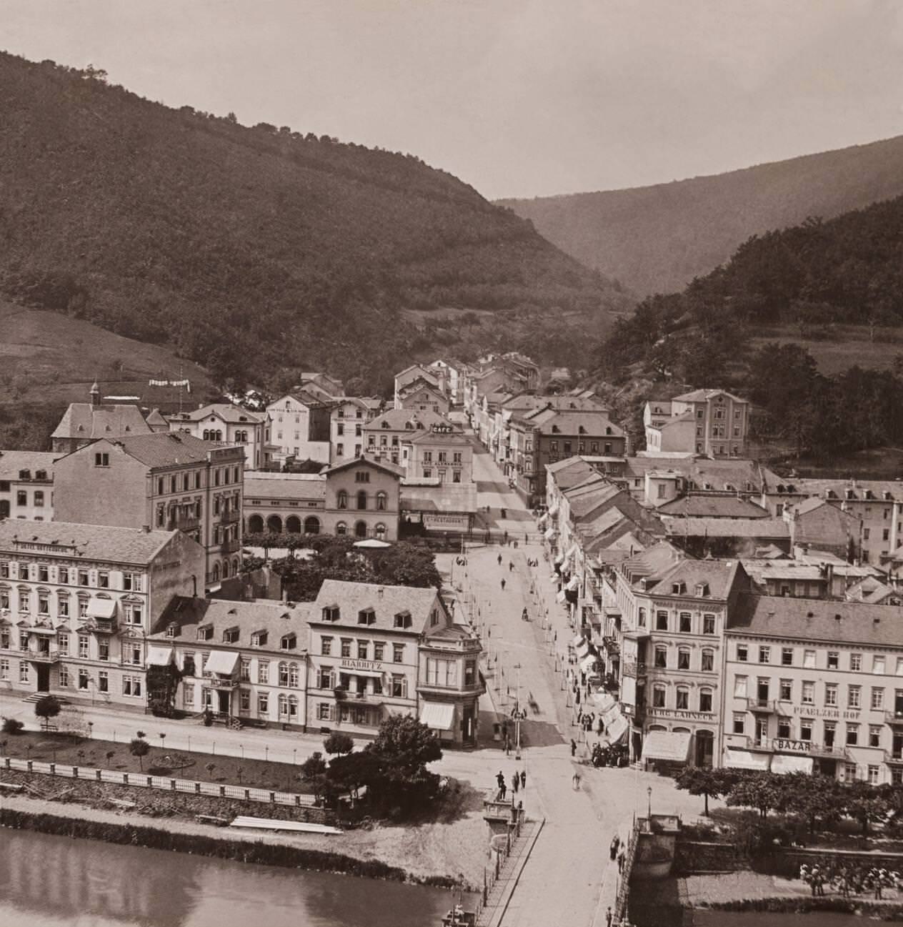 #95 Vintage photo of Panorama view of Baden-Baden. Germany. 1900s