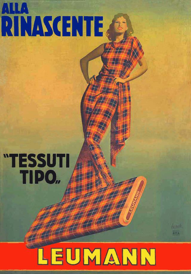 Alla Rinascente “Tessuti tipo” Leumann, 1941