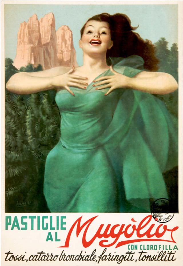 #6 Pastiglie al Mugòlio con Clorofilla, circa 1930s