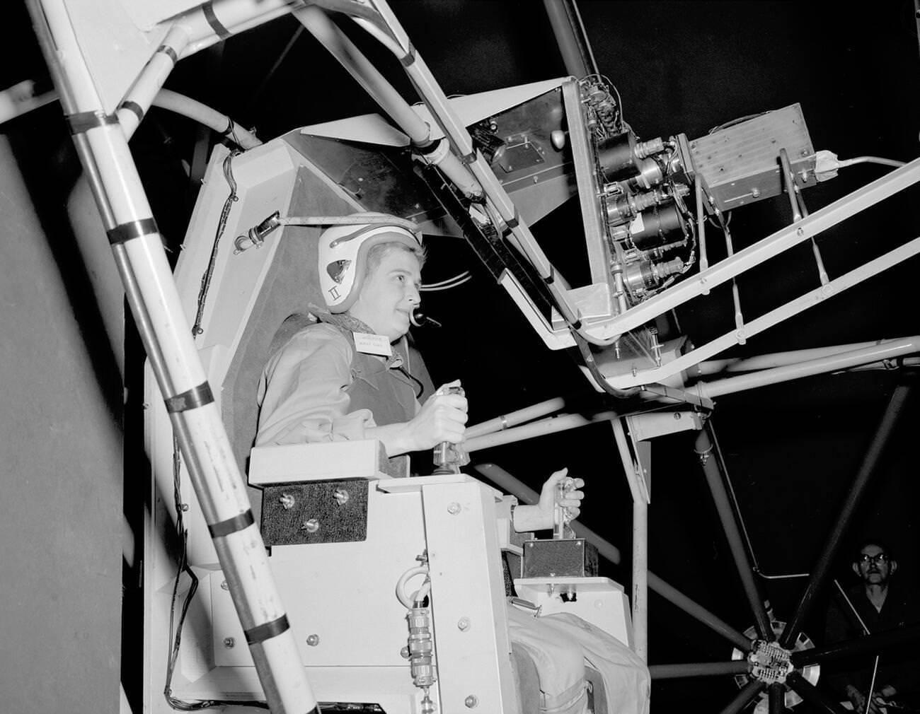 #13 Jerrie Cobb Testing Gimbal Rig, 1960
