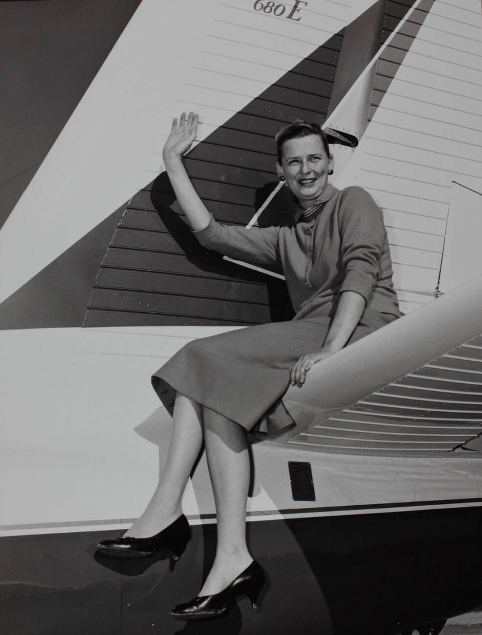 #17 Jerrie Cobb, Well-Known Female Pilot, 1950s