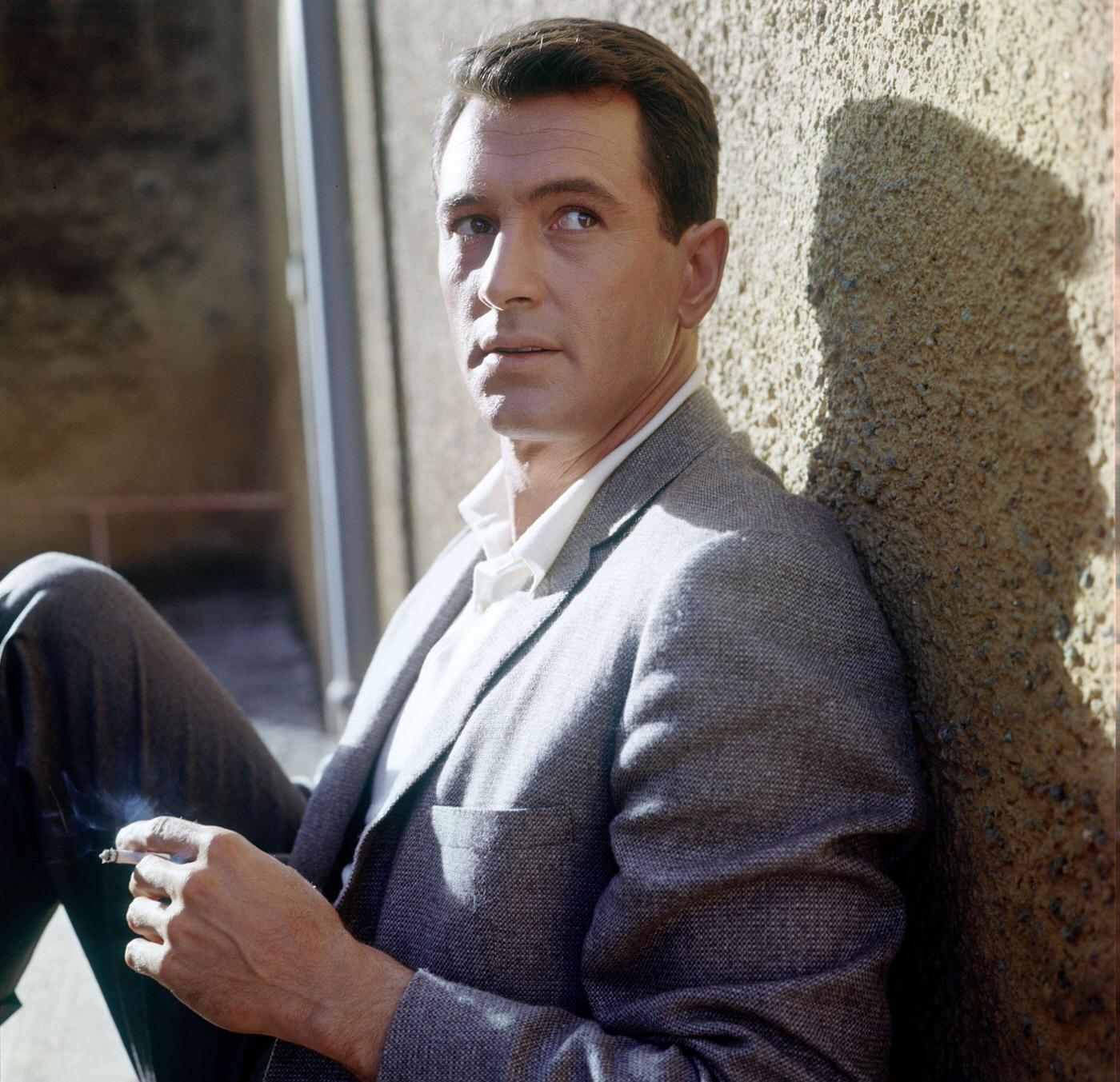 #32 Rock Hudson Relaxing in Paramaribo, Suriname While Shooting “The Spiral Road,” 1961