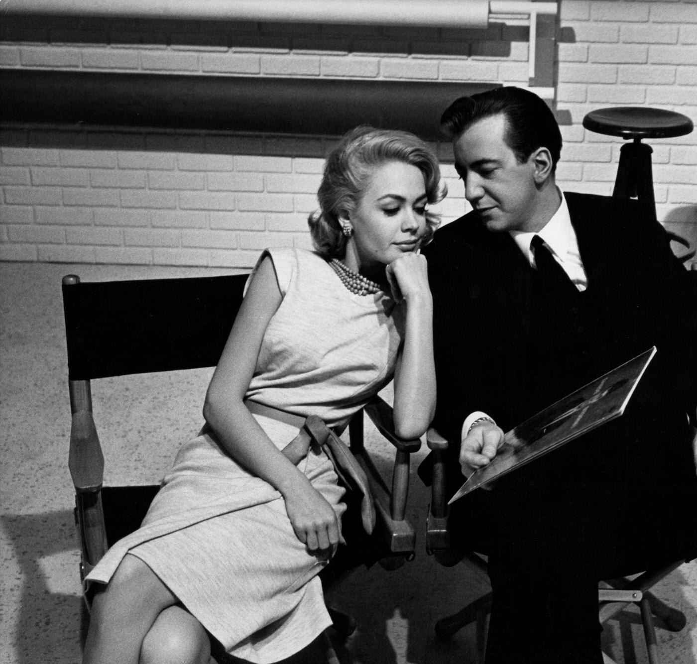 #11 Actress Sandra Dee and actor Bobby Darin in a scene of “If A Man Answers,” Los Angeles, California, 1962