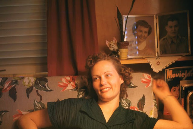 #39 Young Woman on the Couch, Circa 1950s