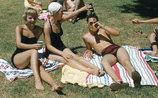 #10 Sunbathing Group of Friends, 1955