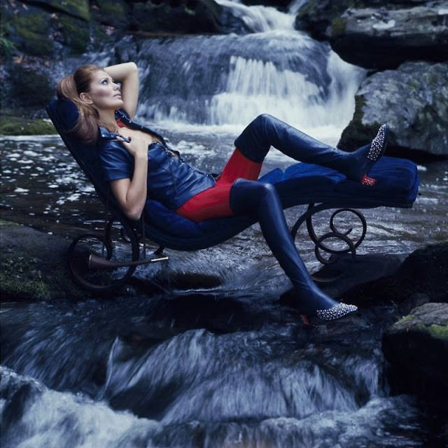 #27 Maud Adams, “Legs on a New Footing” by Herbert Levine, Norman Parkinson Photo, Vogue US, 1968