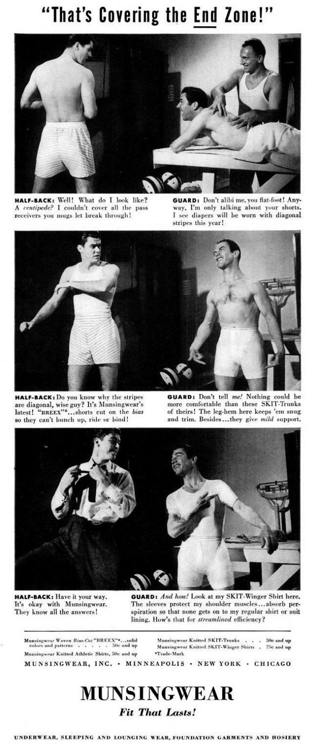 A Chuckle from the Past: Munsingwear’s Men’s Underwear Ads from the 1940s Vintage Ads