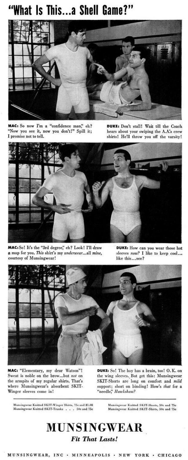 A Chuckle from the Past: Munsingwear’s Men’s Underwear Ads from the 1940s Vintage Ads