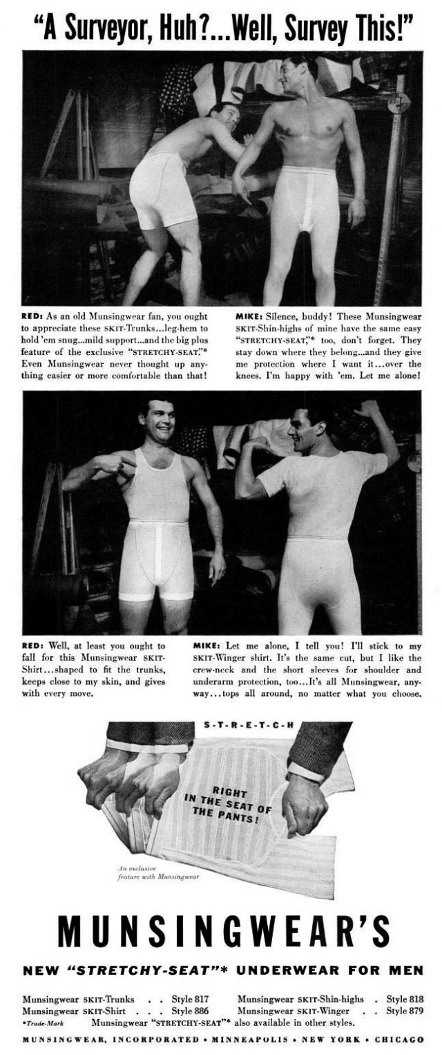 A Chuckle from the Past: Munsingwear’s Men’s Underwear Ads from the 1940s Vintage Ads