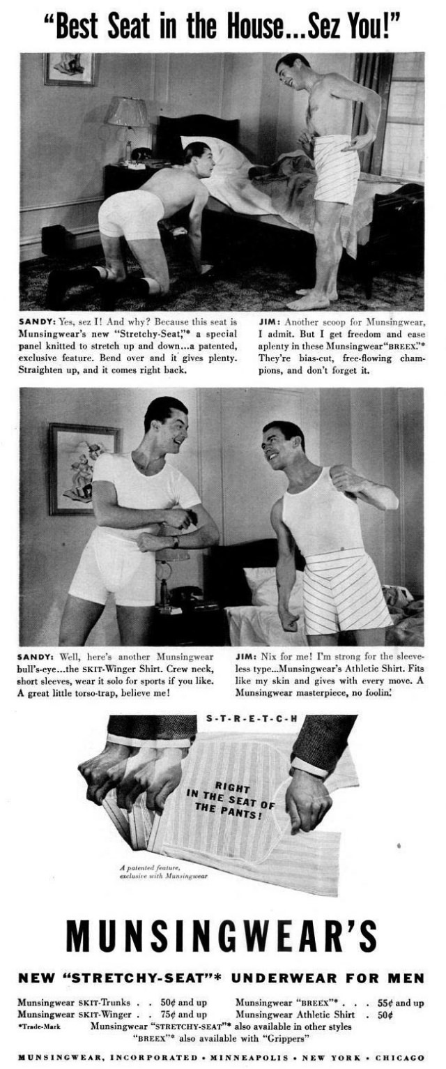 A Chuckle from the Past: Munsingwear’s Men’s Underwear Ads from the 1940s Vintage Ads